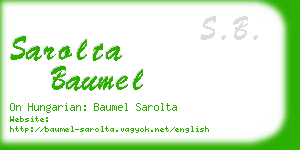 sarolta baumel business card